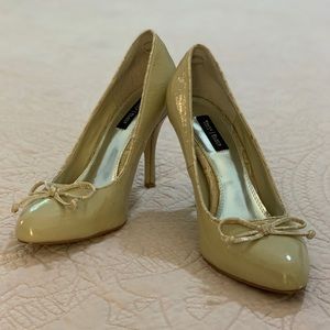 White House Black Market | Nude Leather Pumps